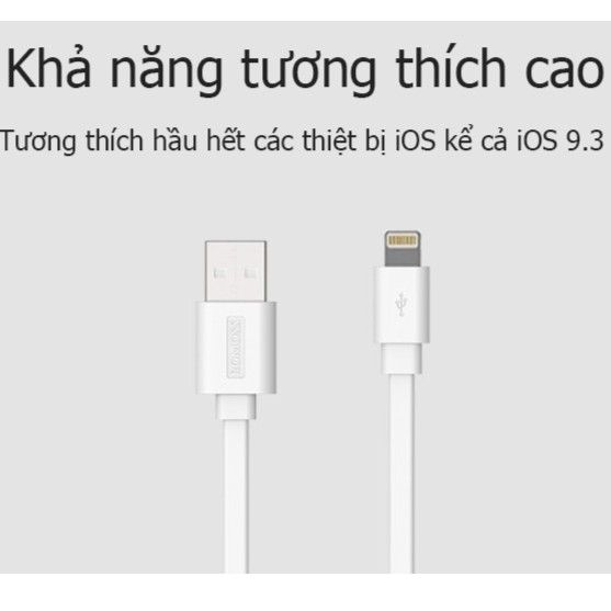 Cáp sạc lightning iPhone/iPad Romoss công suất 2.1A