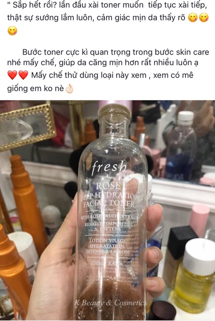 [FRESH] Nước Hoa Hồng Deep Hydrating Rose Face Toner - 150ml