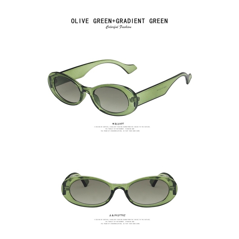 Kính mát gọng oval phong cách retro thời trang cho nữ