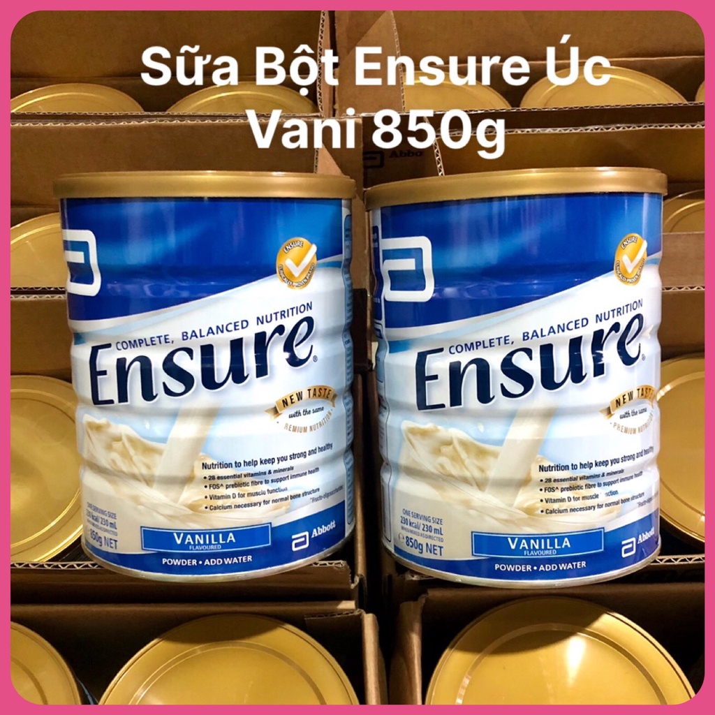 ❤️   Sữa bột ESURE Úc 850g Vani thơm béo Complete Balanced Nutrition Vanilla Powder HỎA TỐC