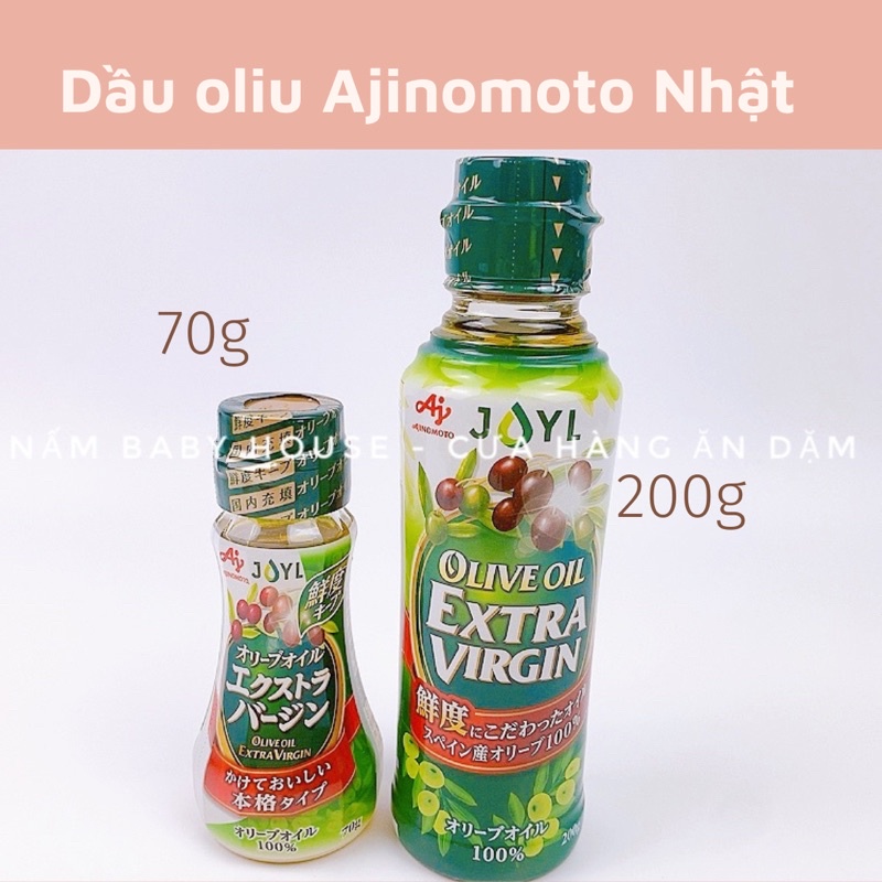 Date 2025 Dầu olive Ajinomoto Nhật Bản cho bé ăn dặm từ 6 tháng - dầu ăn nêm cháo cho bé  70g,160g