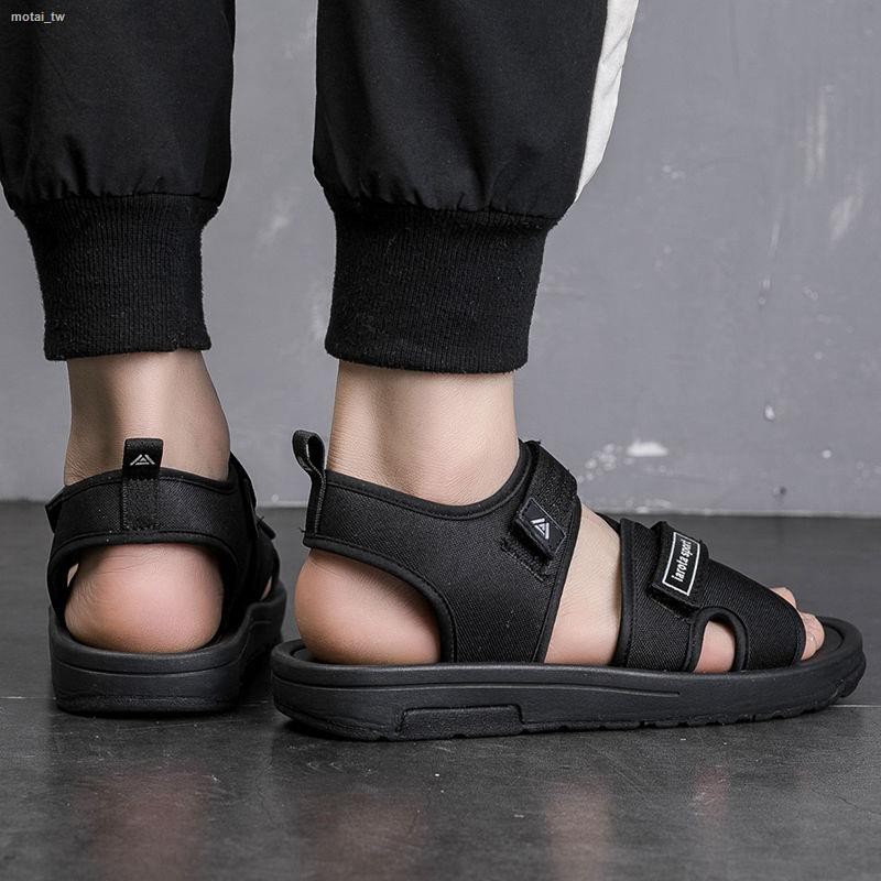 Giày Sandal Màu Đen Có Size Lớn Năng Động Thời Trang Theo Phong Cách Hàn Quốc Dành Cho Nam
