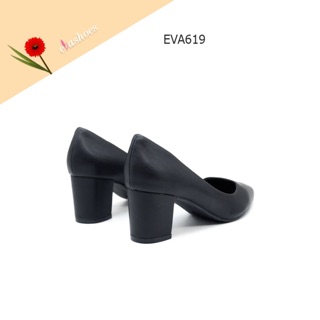 Giày Cao Gót Đế Vuông Evashoes - Eva619(Màu Đen, Xanh Rêu)