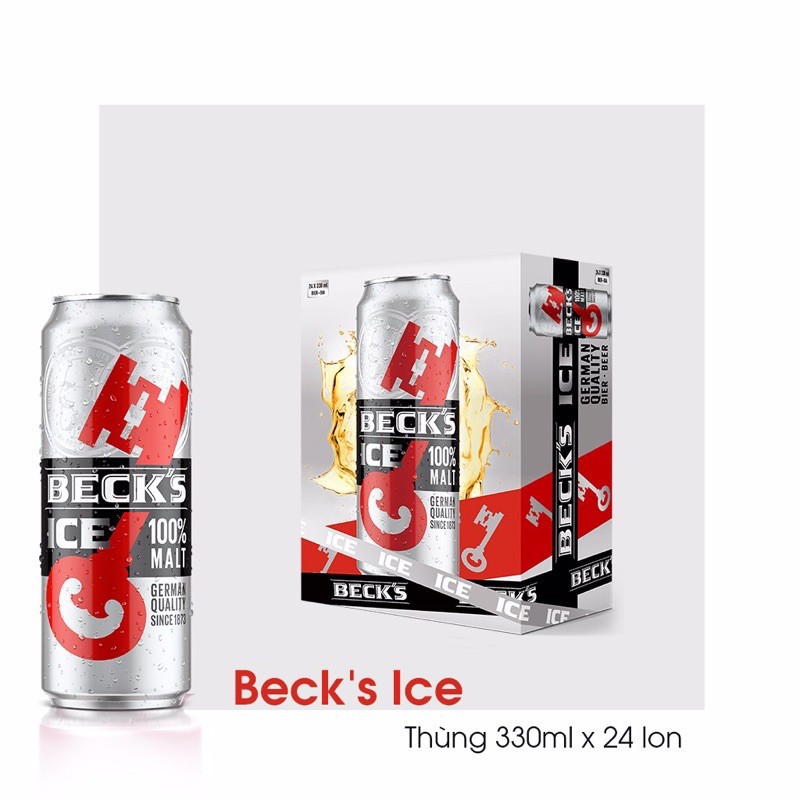 Bia Beck's Ice Đức - Thùng 24 lon x 330ml - Chính Hãng