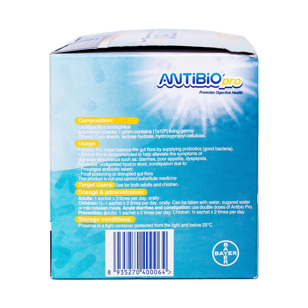 Men Vi Sinh Antibio Pro - Giúp Cân Bằng Hệ Vi Sinh Đường Ruột Antibio Pro Hàn Quốc (Hộp 100 Gói) - cvspharmacy