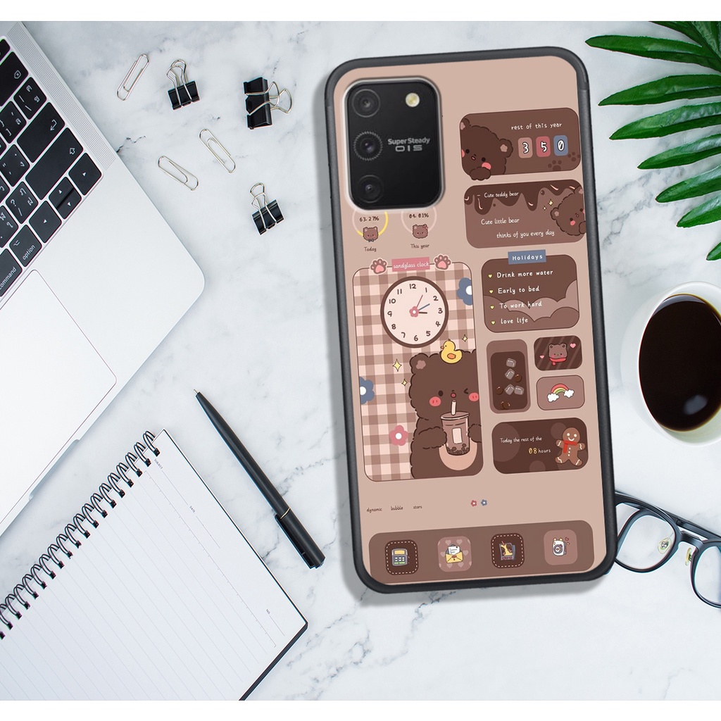 ỐP LƯNG SAMSUNG S9 - S9 PLUS - S10 LITE - NOTE 10 LITE, IN HÌNH GẤU NÂU CHOCOLATE ĐÁNG YÊU.