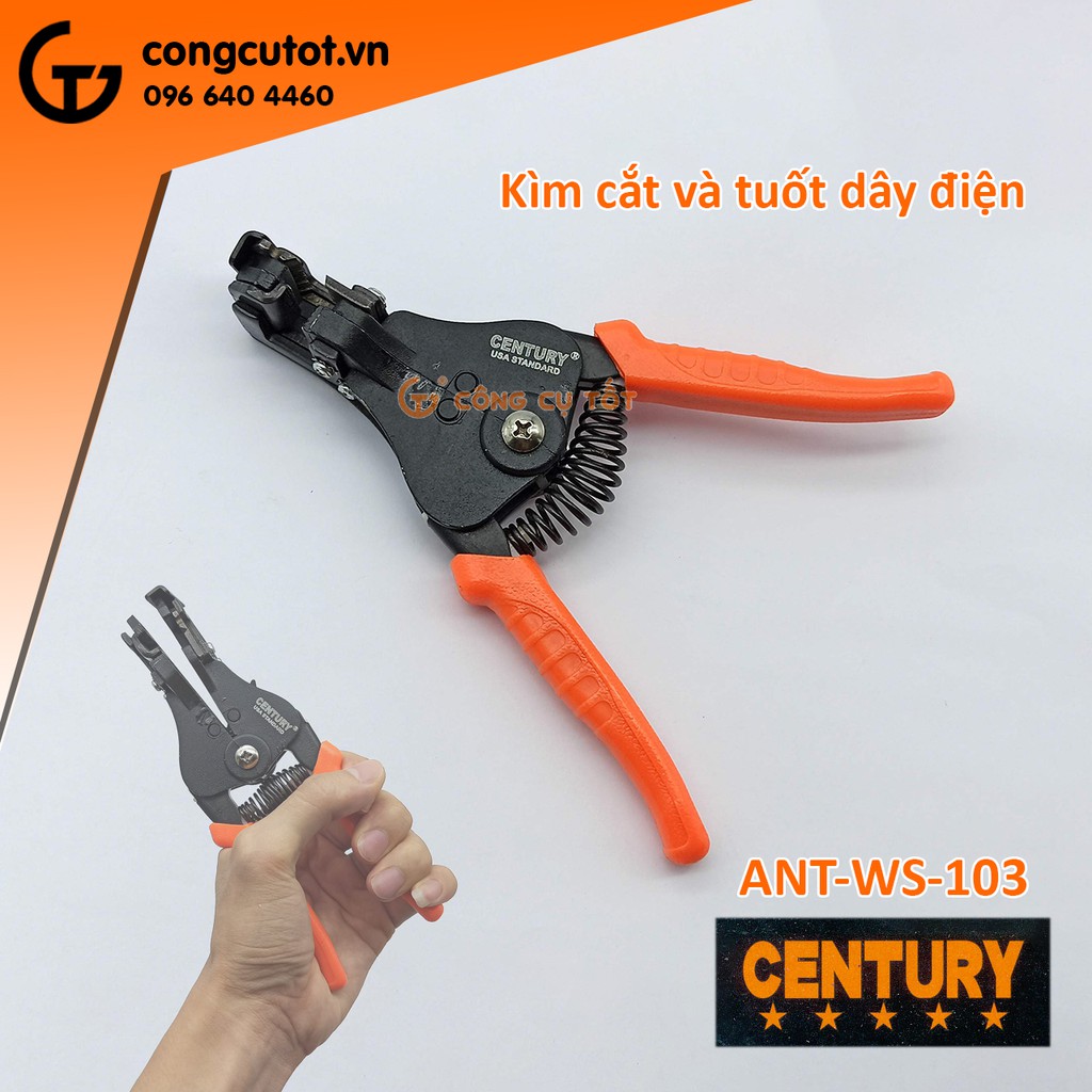 Kìm cắt và tuốt dây điện tự động Century