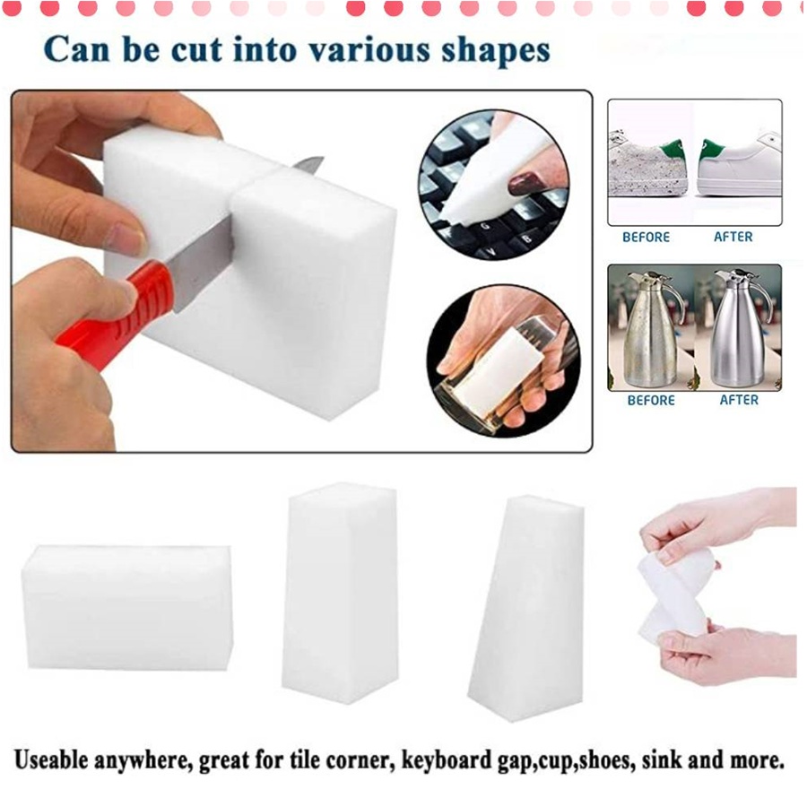 Set 100 Miếng Bọt Biển Nano Rửa Chén Đa Năng 100X60X20MM