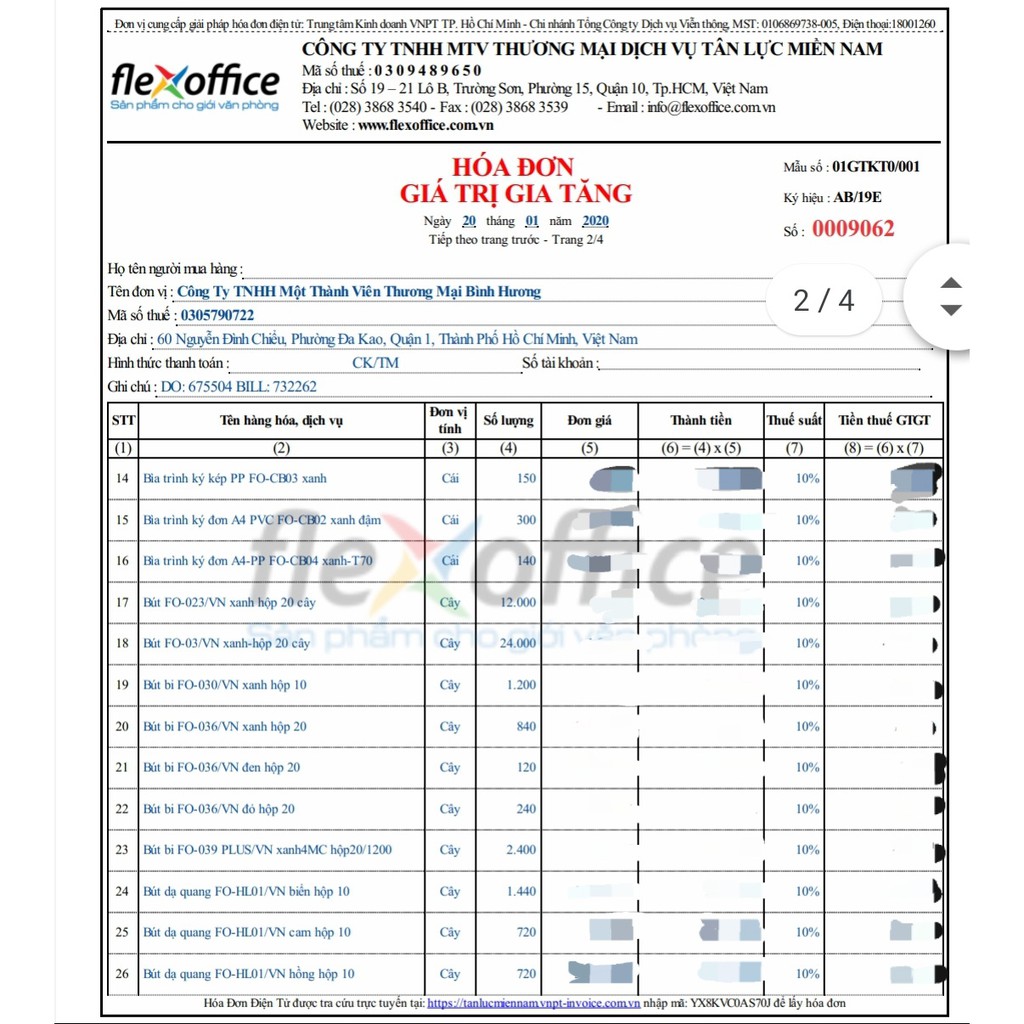 Bút Bi Flexoffice FO-030 (Hộp 10 Cây)