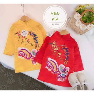 Áo dài cho bé trai💄FREESHIP💄Đồ dài tay trẻ em - Áo dài thêu nhung cho bé trai