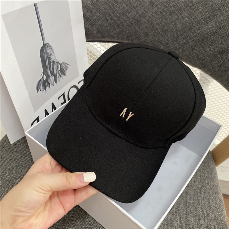 Mũ Lưỡi Trai Nón Kết Nhung Cao Cấp Thêu Ay 452 Phong Cách Ulzzang Form Unisex Nam Nữ - Hazo