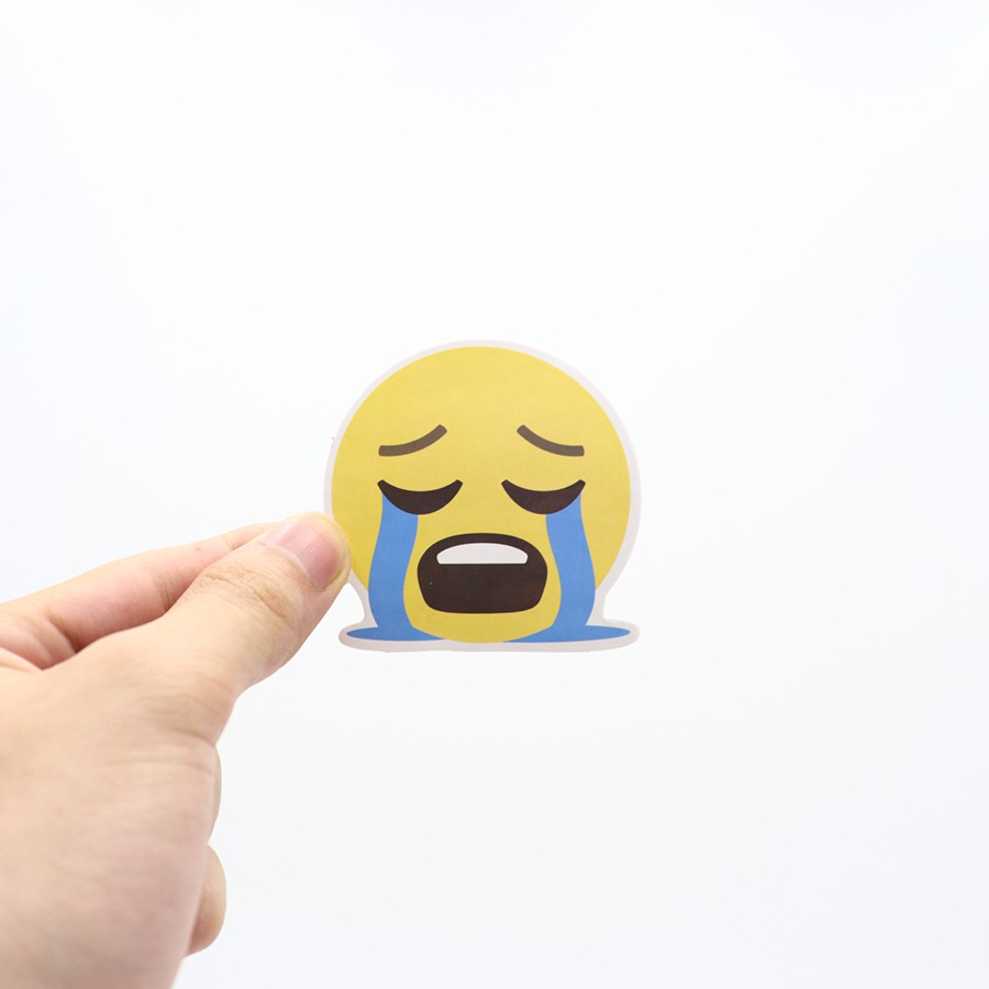 Bộ 50 Miếng Dán Sticker Hình EMOJI Cute Cỡ Lớn