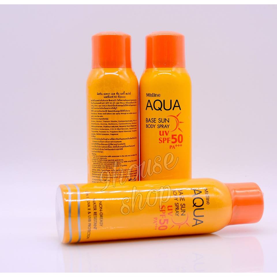 Xịt Chống Nắng Mistine Aqua Base Sun Body Spray UV SPF50 PA++