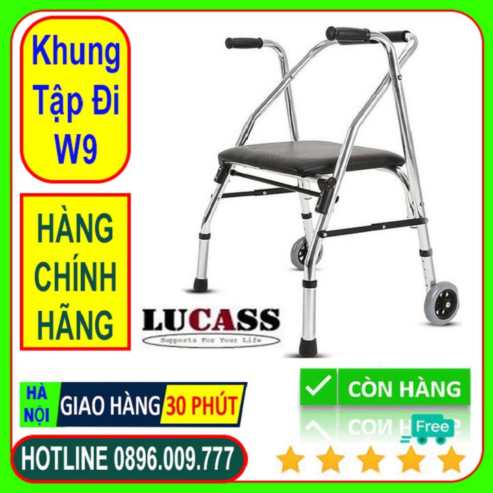 💚Khung Tập Đi Lucass W9💚 [CÓ GHẾ NGỒI - HỢP KIM NHÔM]