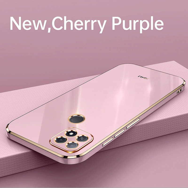 Ốp Điện Thoại TPU Mềm Mạ Điện 6D Cho OPPO Realme C25 C25S C12