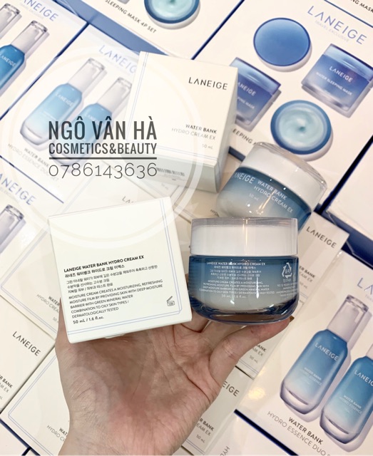 [LANEIGE] Kem dưỡng ẩm cho da dầu và hỗn hợp thiên dầu Laneige Water Bank Hydro Cream Ex 50ml