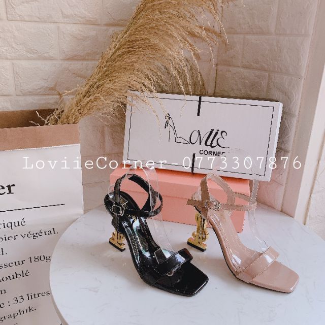 SANDAL CAO GÓT NỮ LOVIIECORNER - GIÀY CAO GÓT ĐẾ VUÔNG 7CM - GUỐC SANDAL CÔNG SỞ BÍT HẬU G210509