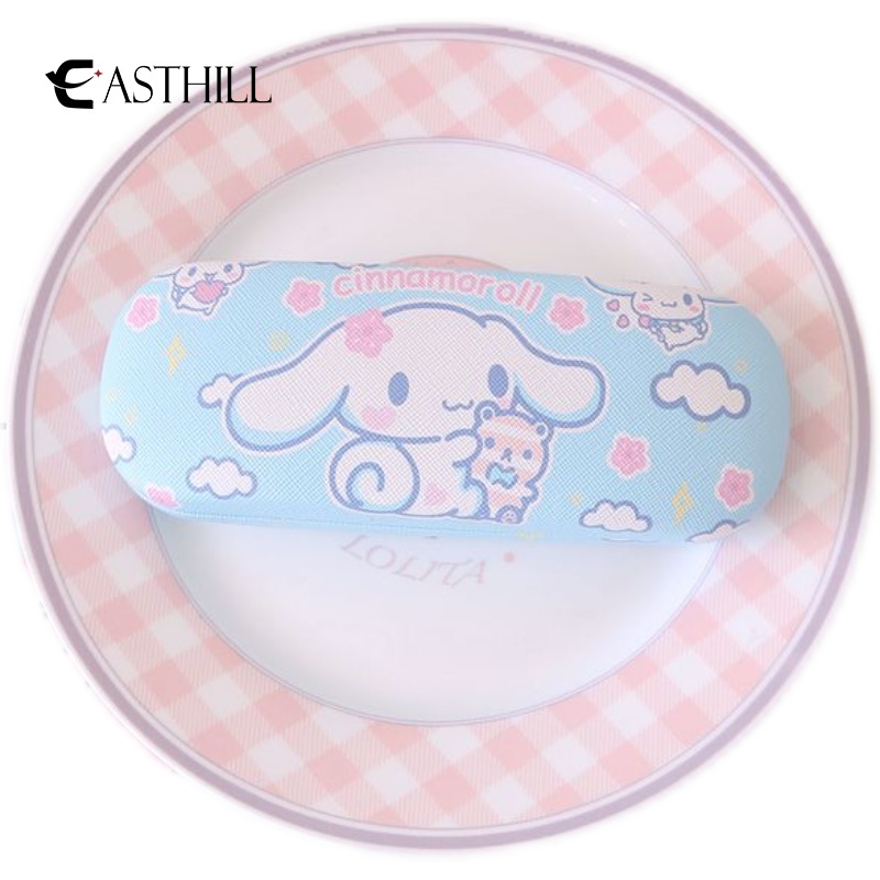 SANRIO Hộp Đựng Mắt Kính Họa Tiết Hoạt Hình Chó Cinnamon / Mèo Hello Kitty / Melody Kuromi Pudding Dễ Thương