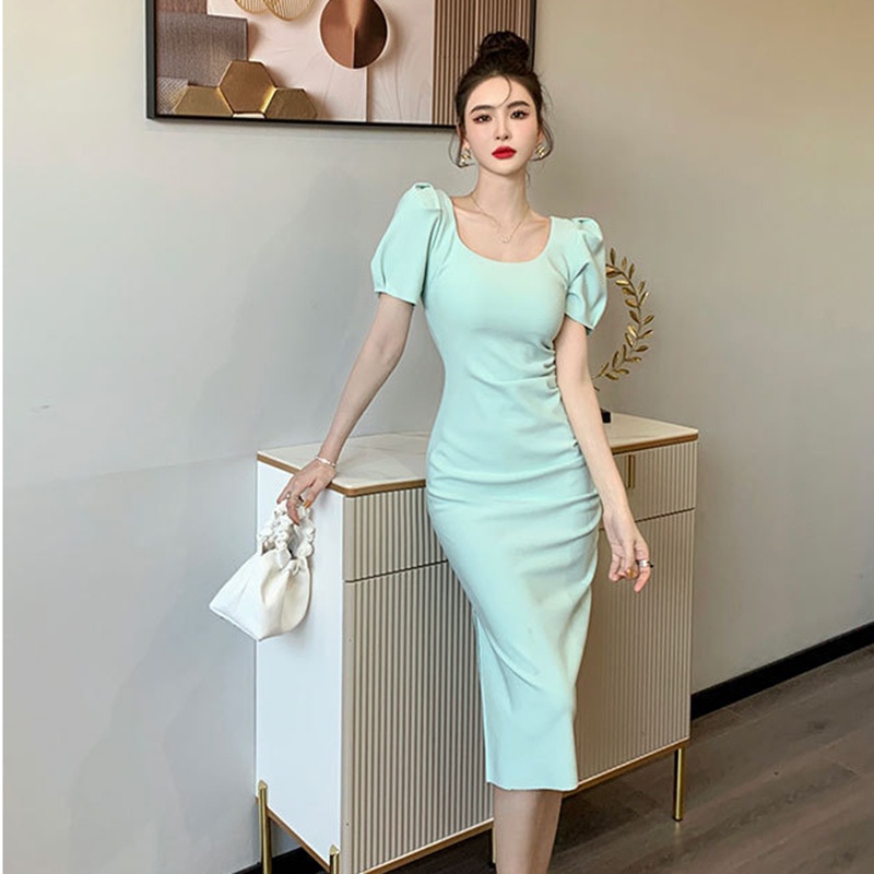 Đầm IELGY cổ vuông chiết eo thời trang mùa hè tinh tế cho nữ