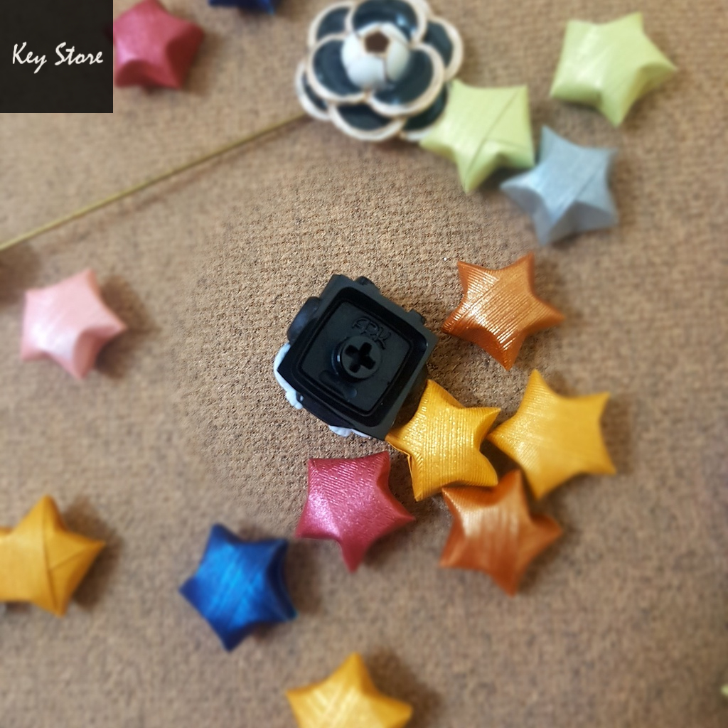 Nút bàn phím cơ artisan keycap sirius màu trắng kính tím sky