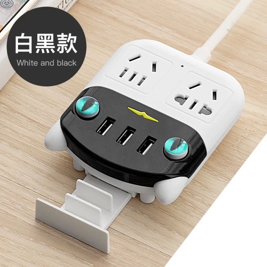 Ổ Cắm Điện Thông Minh Đa Năng Cổng Sạc USB Cao Cấp Hình Mèo