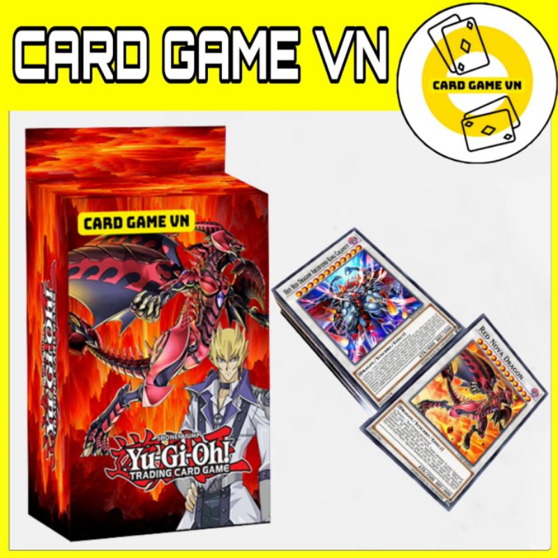 [BÀI IN] Bài YuGiOh - Hộp Thẻ Bài FullBox - Bộ 54 lá bài Red Dragon của Jack Atlas - Card Game VN