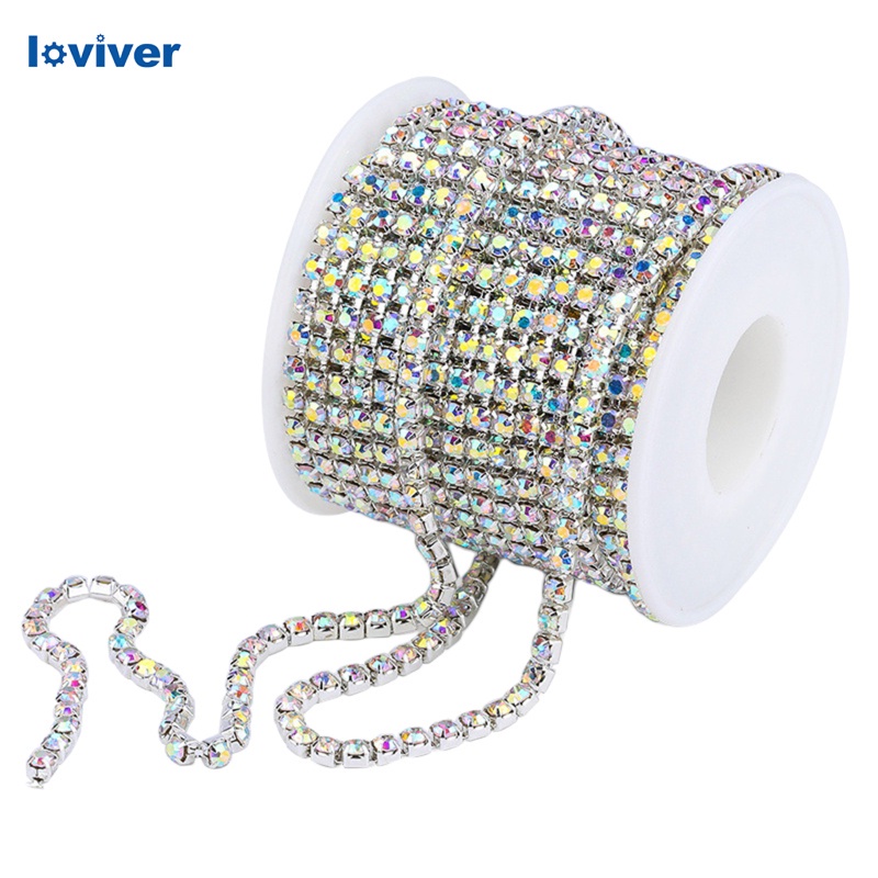 DIY Crystal 10 Yard Kim cương giả Đóng dây chuyền Thủ công may trong suốt