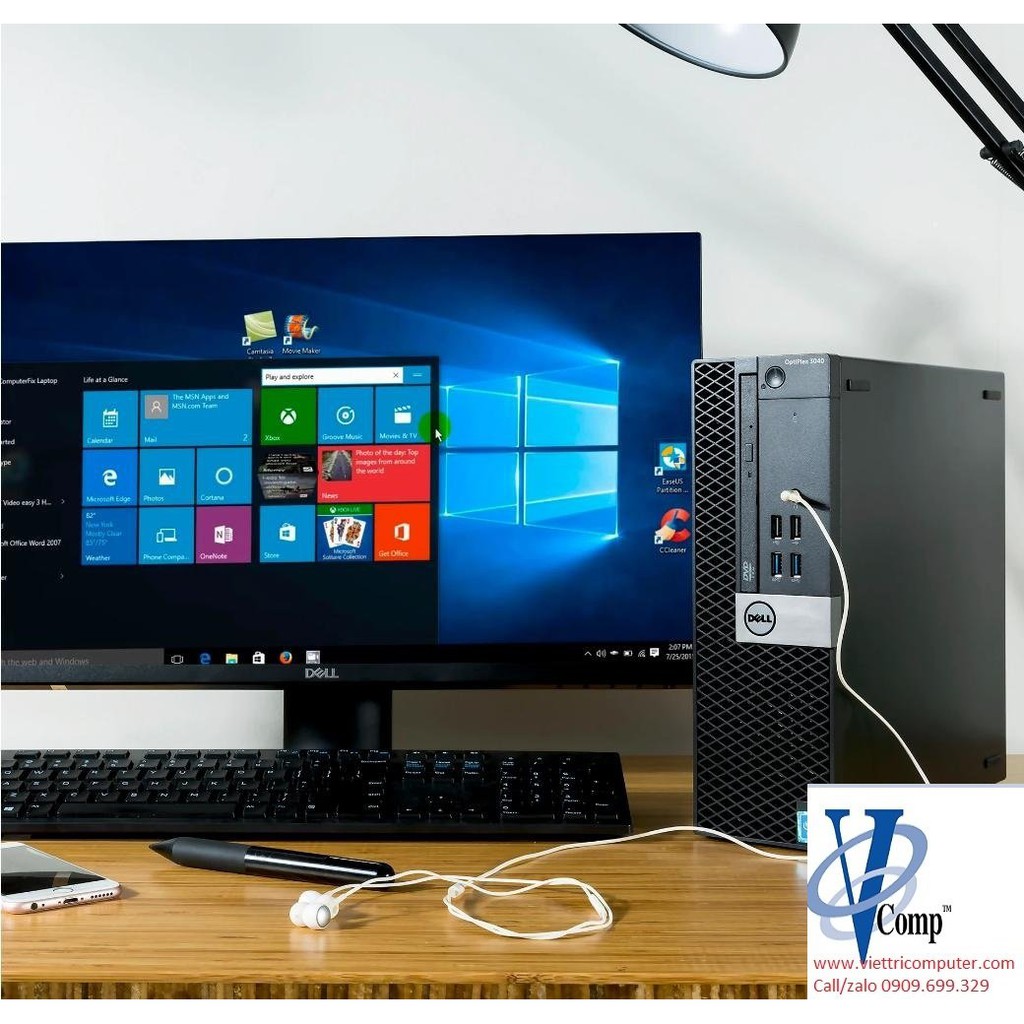 Máy tính Đồng Bộ Dell Optiplex 3040-5040-7040 SFF ,Win 10 bản quyền.Hàng nhập khẩu Mỹ, Nhật, full thùng/BH 12 tháng