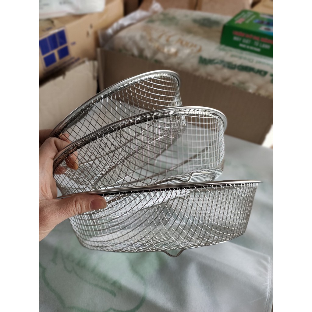 Bộ 3 Rổ Inox Đựng Đồ Tiện Ích đủ size