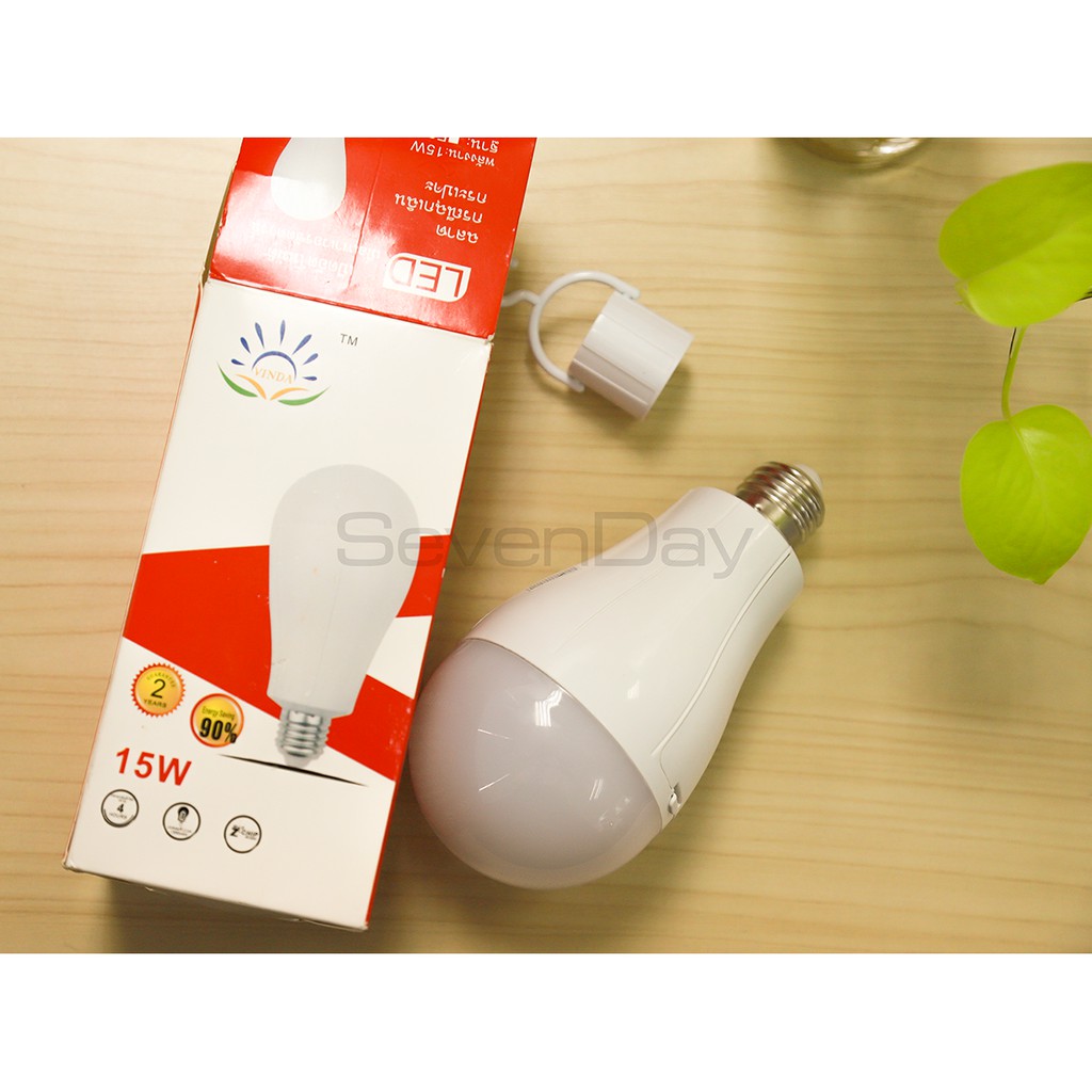 BÓNG ĐÈN LED 15W TÍCH ĐIỆN ĐA NĂNG