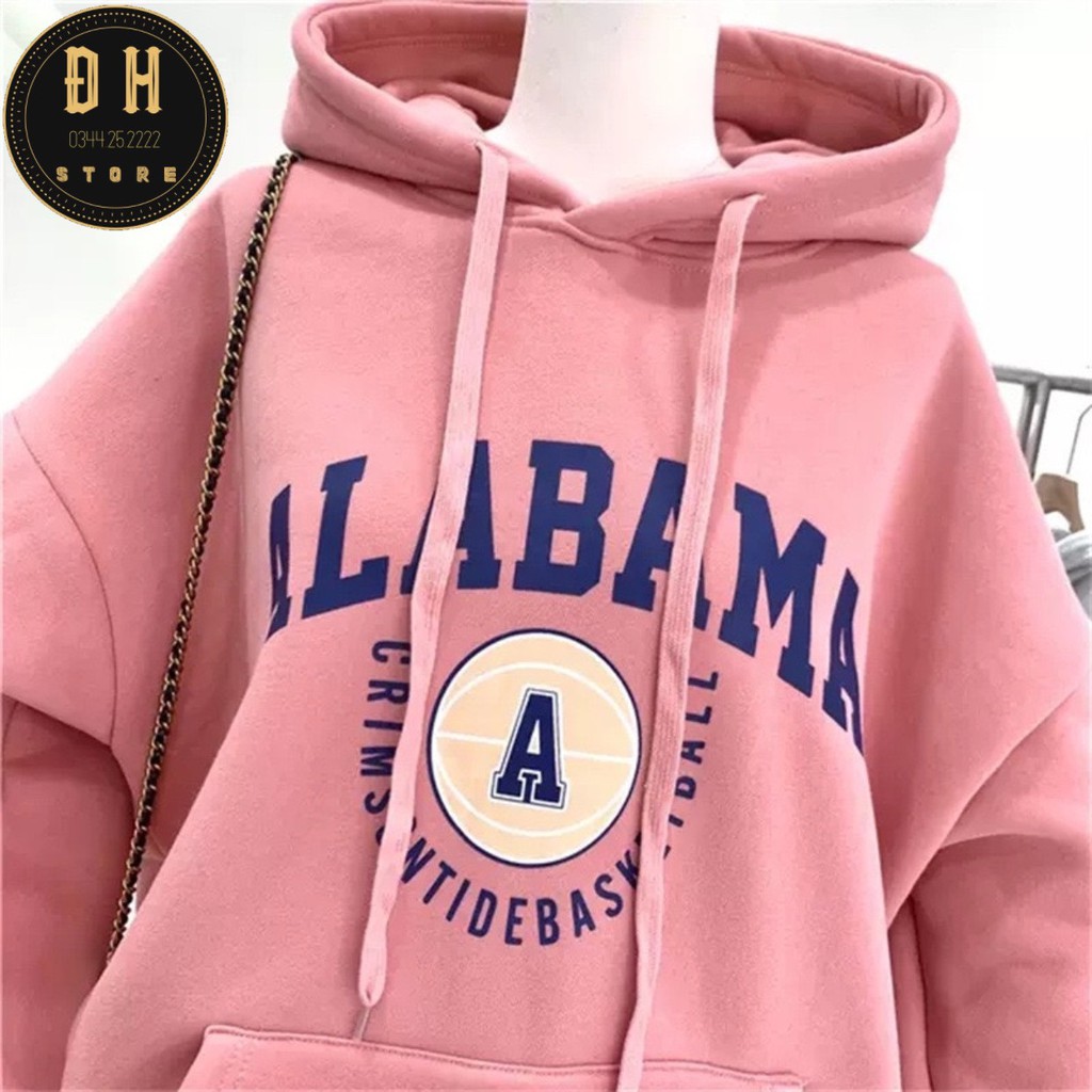 (Mẫu Mới 2021) Áo Hoodie In Chữ ALBAMA Có Mũ Nam Nữ Chất Nỉ Bông Dày Dặn Form Rộng Unisex- Áo Nỉ Nam Nữ Ulzzang Hoạ Tiết | BigBuy360 - bigbuy360.vn