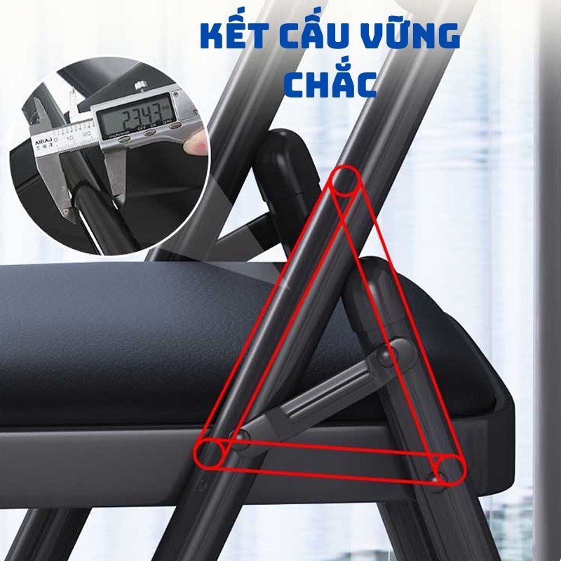 Ghế văn phòng hội trường hội nghị gấp gọn Ghế làm việc khung sắt đa năng Ghế ngồi máy tính làm việc bibi shop