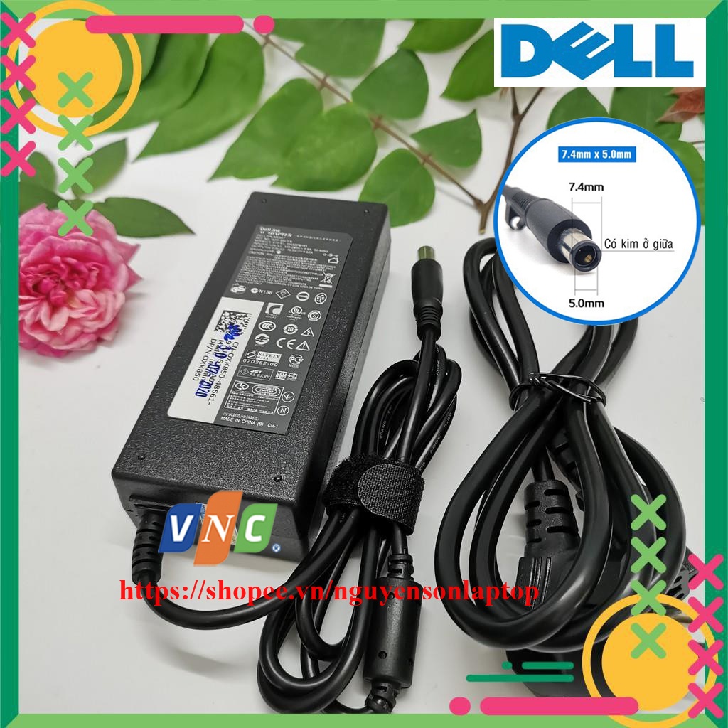 Sạc Laptop Dell 19.5V - 4.62A chân kim to Φ7.4 *5.0mm, adapter laptop dell (FREE SHIP ĐƠN TỪ 50K)