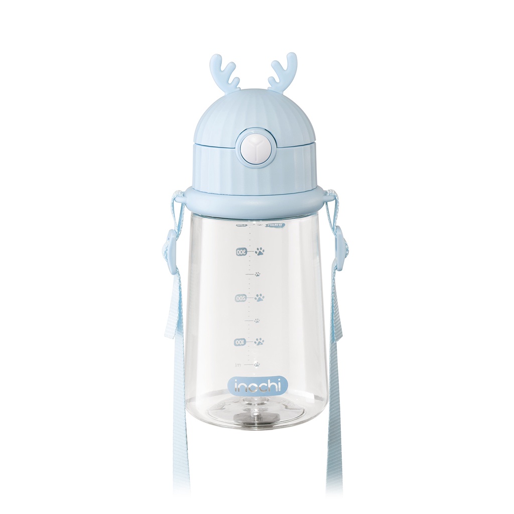 Bình nước trẻ em Inochi chịu nhiệt Goki 450ml có dây đeo