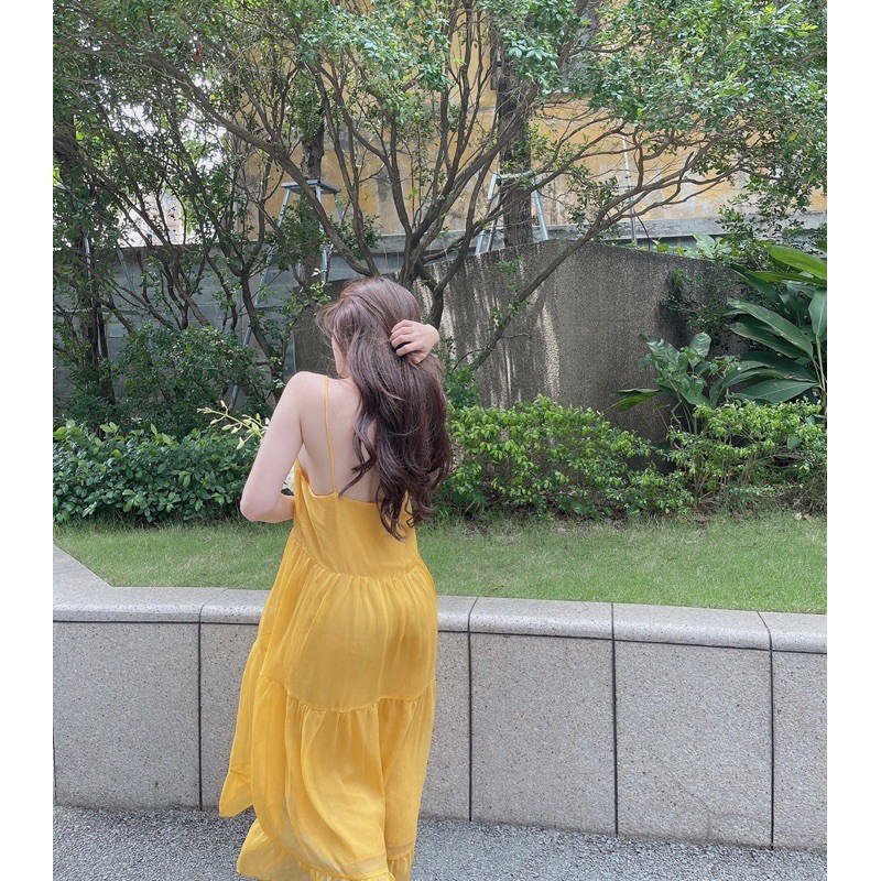 Đầm maxi 2 dây voan tơ đi biển 5 màu