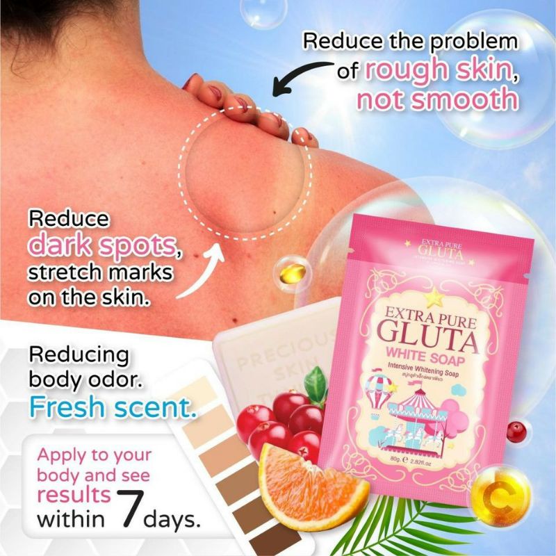 Xà phòng tắm trắng Extra Pure Extra Pure Gluta White Soap Precious Skin - Thái Lan