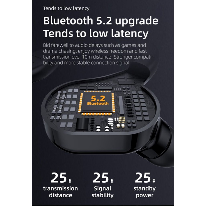 Hàng có sẵn Tai nghe thể thao không dây F8 Bluetooth 5.2