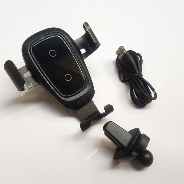 Bộ đế giữ điện thoại tích hợp sạc nhanh không dây dùng cho xe hơi Baseus Baseus Metal Wireless Charger Gravity Car | BigBuy360 - bigbuy360.vn