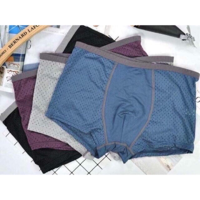 Hộp 4 Chiếc Quần Sịp Đùi Men Thông Hơi Cao Cấp