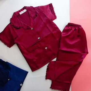 Bộ pijama lụa, phối bèo cho bé size 1_4 (8-36kg)
