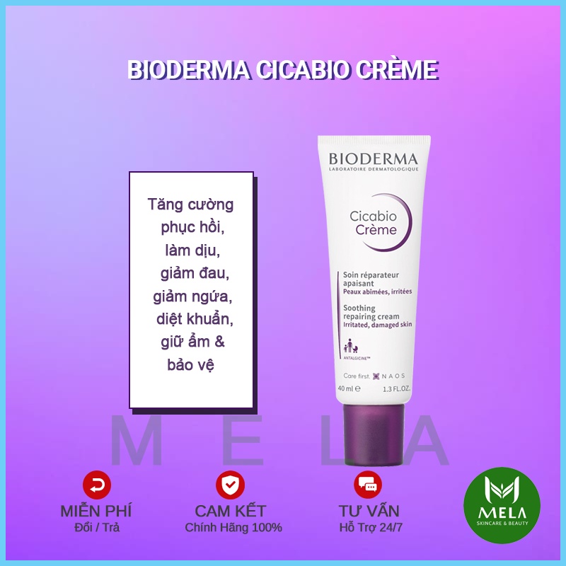 ✅[NỘI ĐỊA PHÁP] Kem Dưỡng Bioderma Cicabio Crème Phục Hồi Da Tổn Thương