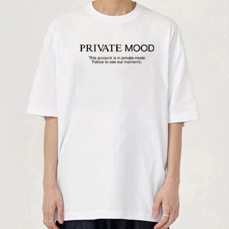 Áo thun PRIVATE MOOD® Letter Basic Logo Black/White | BigBuy360 - bigbuy360.vn