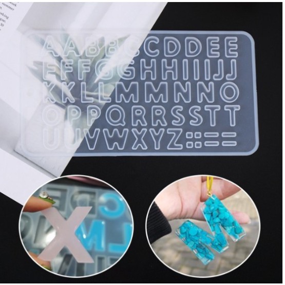 Khuôn silicone bảng chữ cái đúc keo Epoxy Resin
