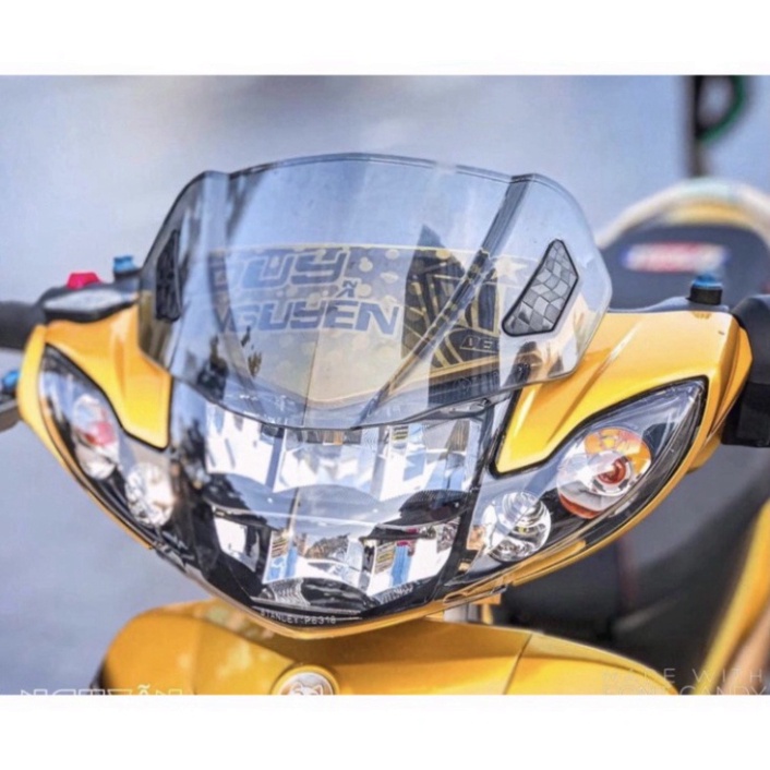 Chắn gió Zhipat Ex 2010 / Ex nhỏ gắn cho mọi loại xe - Mão ốp đầu kính chắn gió Zhipat exciter 2010 HNH Ảnh thật Sp