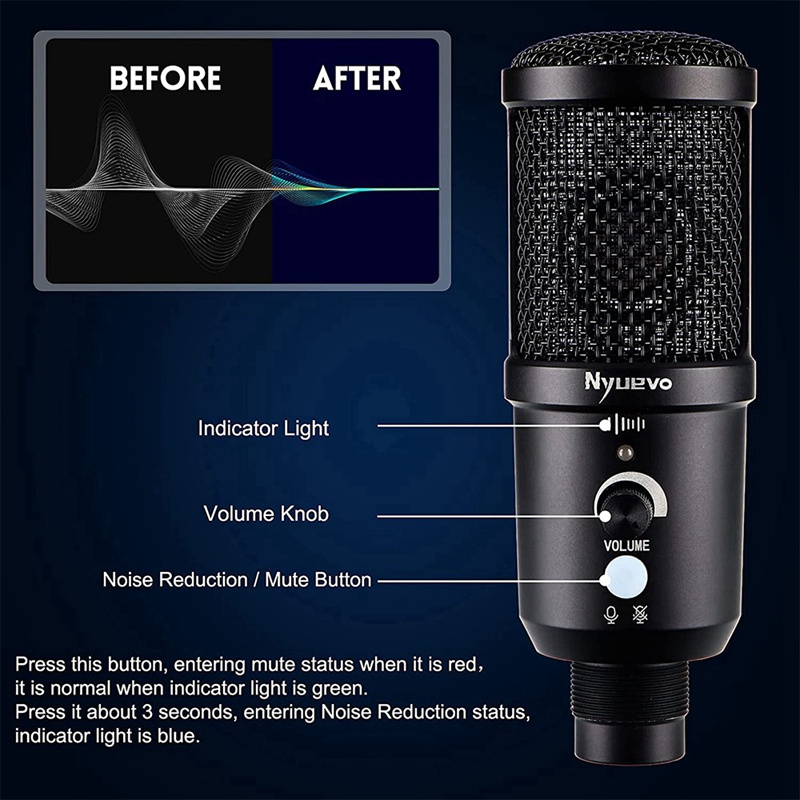 Professional BM-66 Karaoke Microphone for Singing Condenser