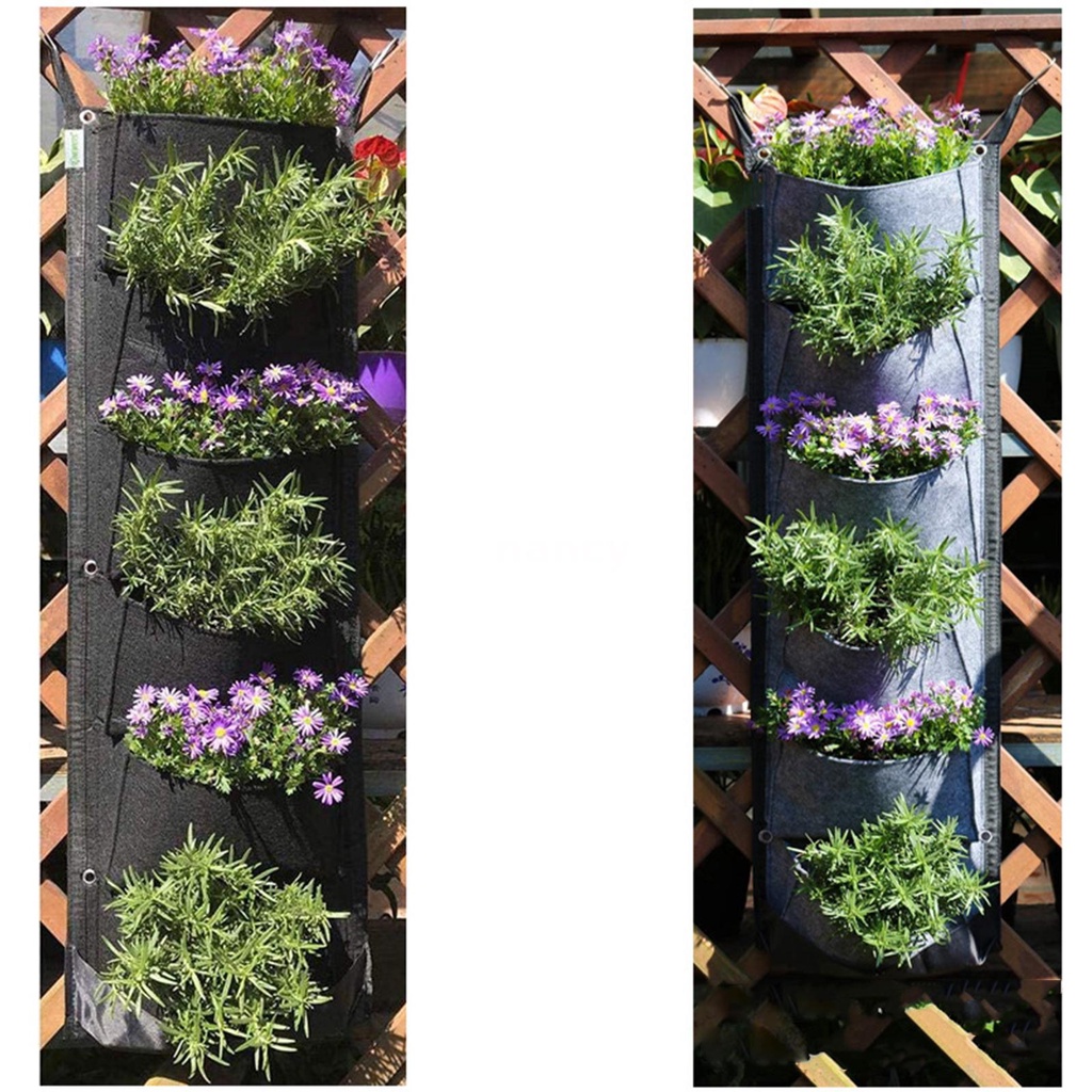 Túi Trồng Cây Treo Tường 6 Ngăn 42x12 Inch