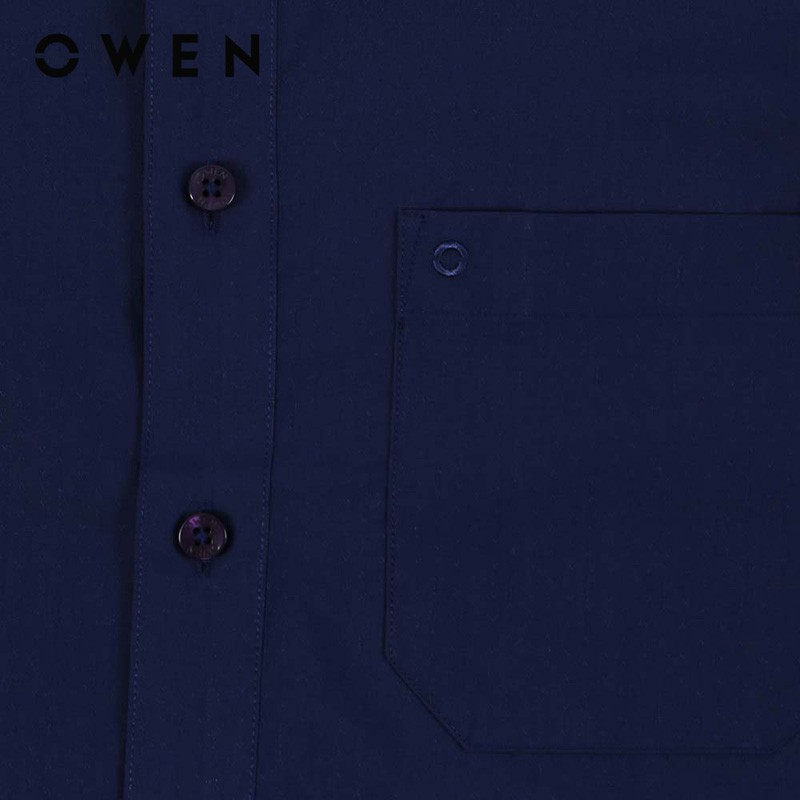 Áo sơ mi ngắn tay nam Owen Bamboo Regularfit màu xanh đen - AR80454N | BigBuy360 - bigbuy360.vn