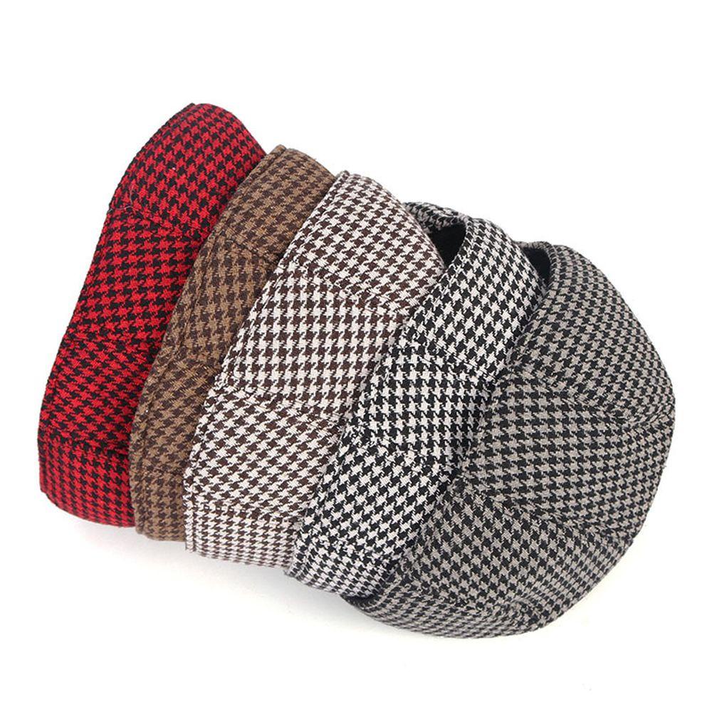 Mũ Lưỡi Trai Cotton Họa Tiết Sọc Caro Phong Cách Vintage Thời Trang Cho Nam