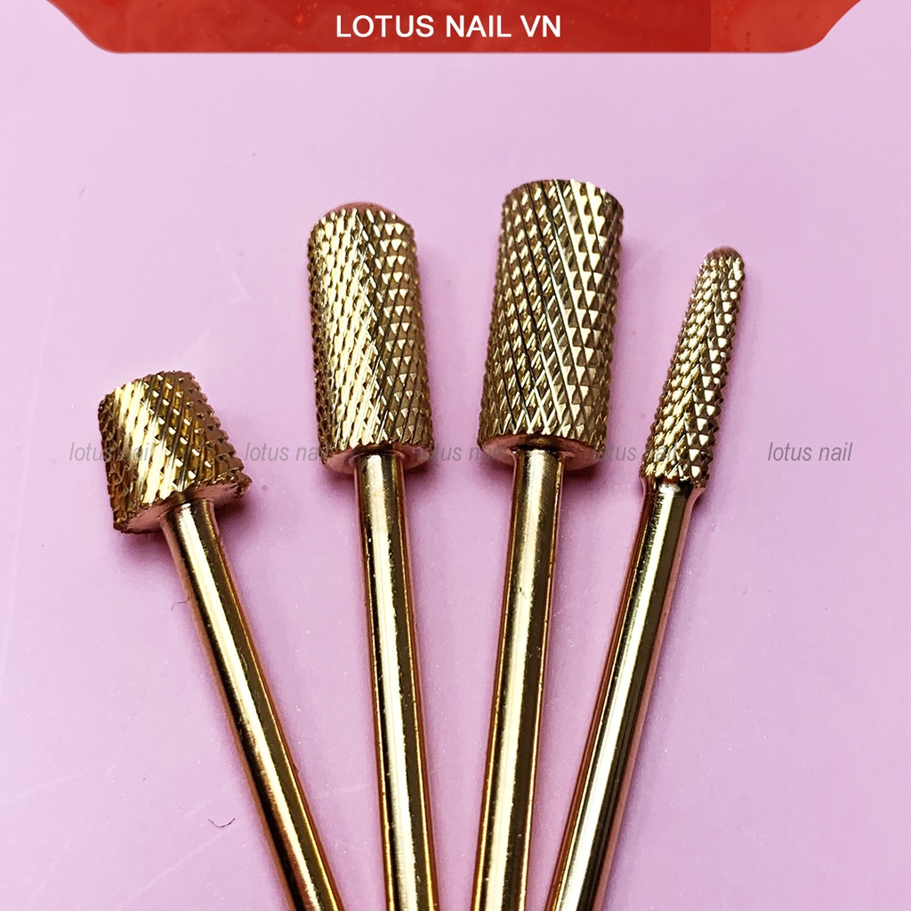 Đầu mài móng, đầu mài nail mạ vàng hàng Mỹ cao cấp chuyên dùng phá gel, mài mịn siêu bền