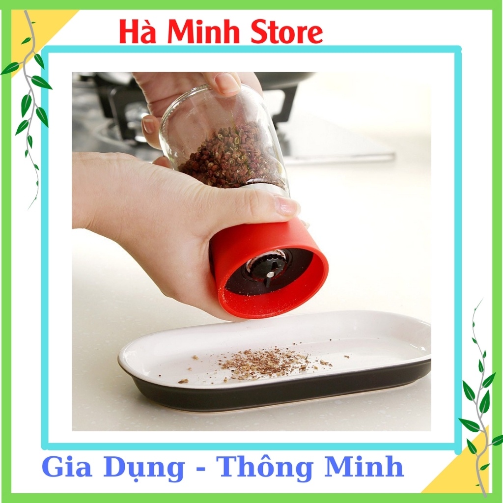 [Giá Sập Sàn] Xay Tiêu Cầm Tay Tiện Dụng Nắp Nhựa Dễ Tháo Lắp - Lọ Xay Tiêu Cầm Tay Tiện Lợi Xay Nhanh Chóng